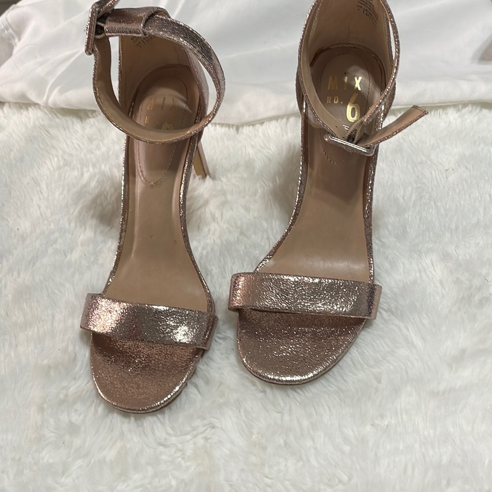 Mix No.6 rose gold heels, wore once. Size 7.